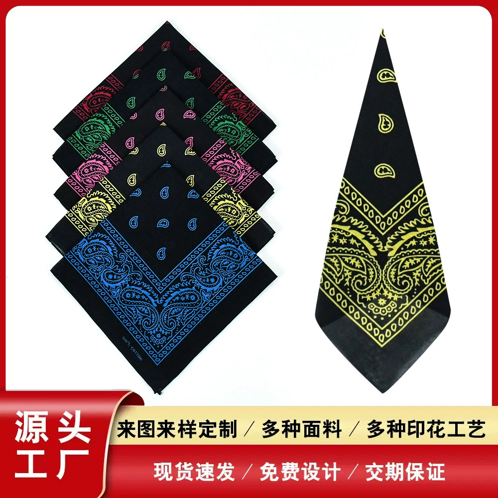 Новый европейский и американский хип-хоп черный кешью цветок тюрбан на открытом воздухе Пейсли уличный танец хлопчатобумажный пот оптовая продажа