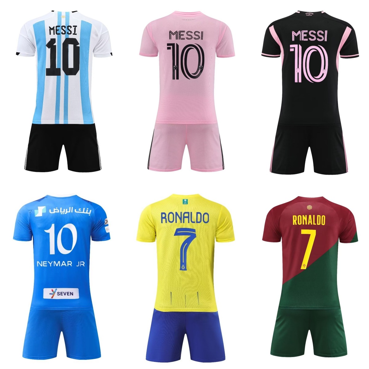 Traje de camiseta de fútbol con número Miami Crescent Neymar Riad C Roman City Harland