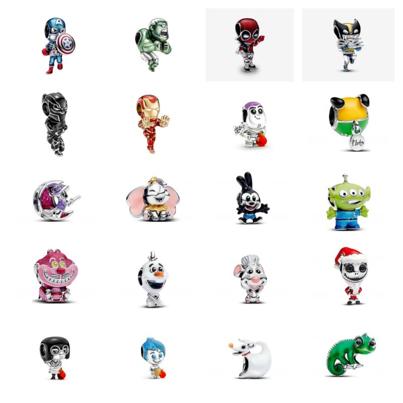 Panjia Dora S925 Sterling Silver Cross-Border New Mickey Fixed Buckle Christmas Unicorn Beads DIY Accessories