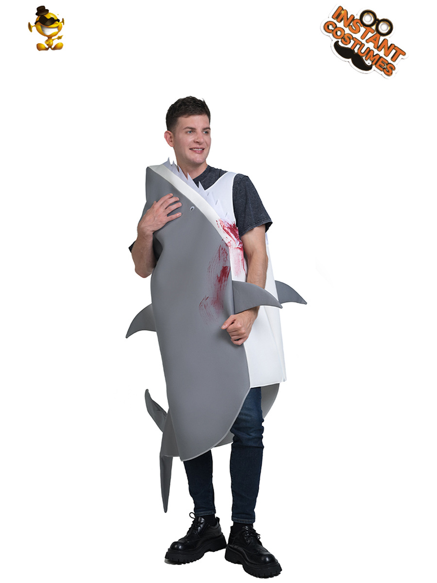 Halloween Adultos Underwater World Shark Performance Disfraces Funny Shark Performance Escenario