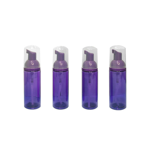 Purple toothpaste foam bottle 50ml60ml foaming bottle eyelash mousse bottle hand sanitizer facial cleansing bottle
