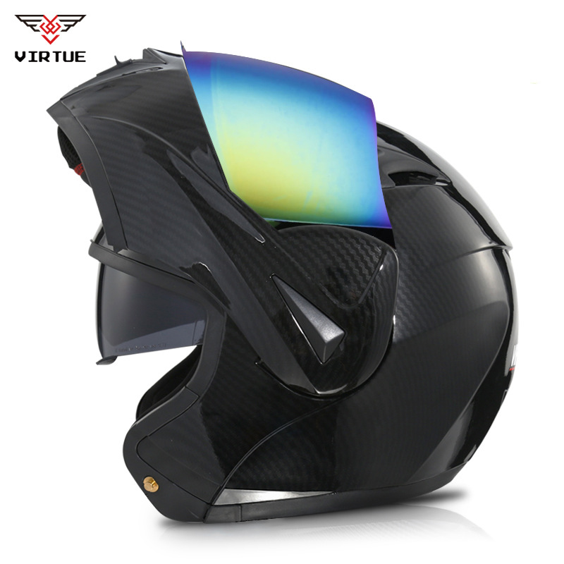 뱀 패턴 모조 탄소 섬유 다채로운 거울