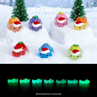 Светящиеся фигурки черепах-фруктов из смолы DIY-декор