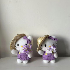 薰衣草女孩HelloKitty公仔挂件毛绒玩具柔软可爱百搭毛绒包包挂饰