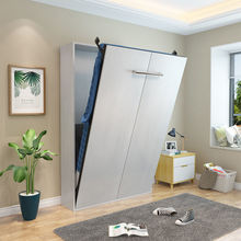 隐形折叠床挂墙床壁挂式墙上折叠床功能翻转壁床衣柜一体小户型木