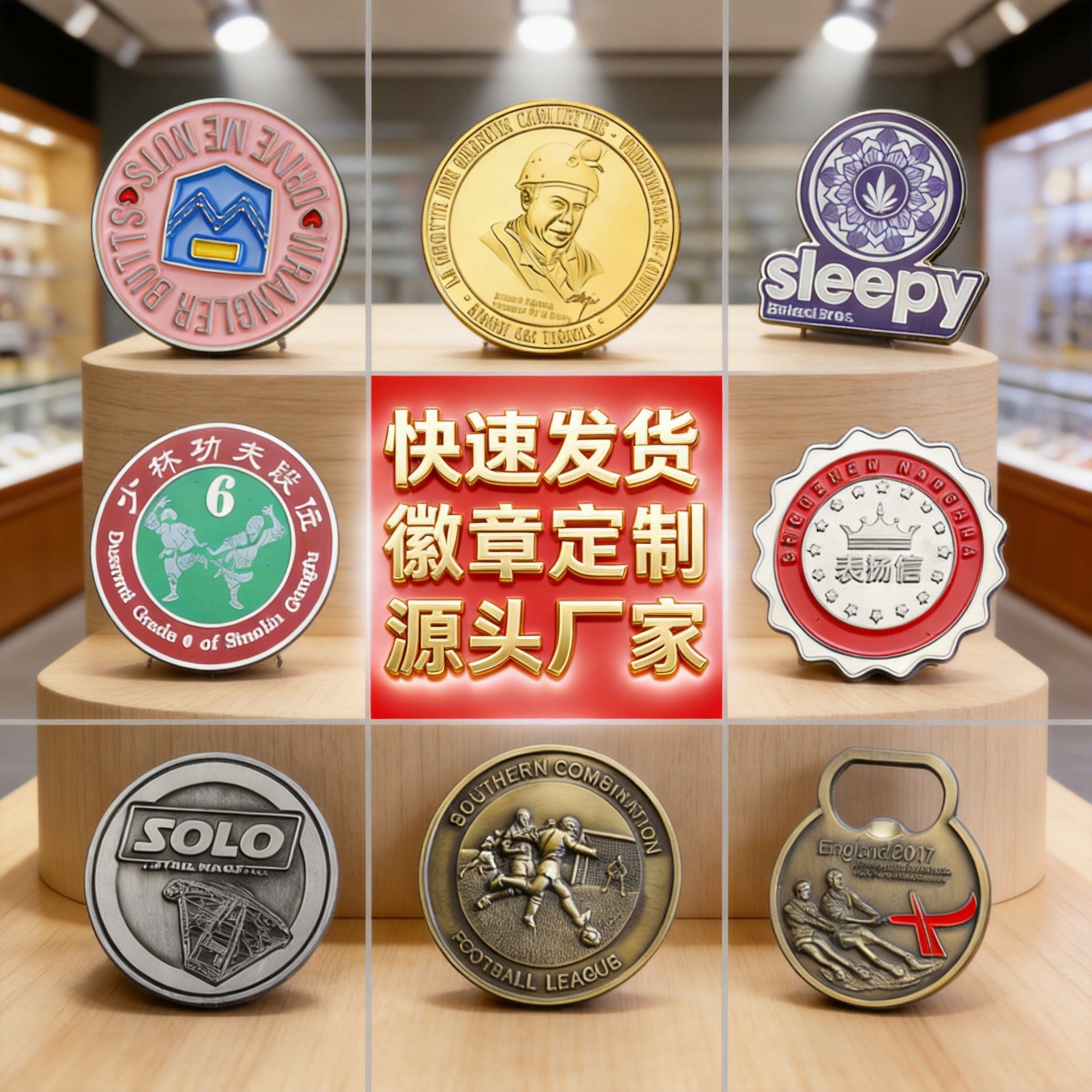 徽章定制胸章金属创意纪念品收藏品卡通烤漆勋章二次元胸牌