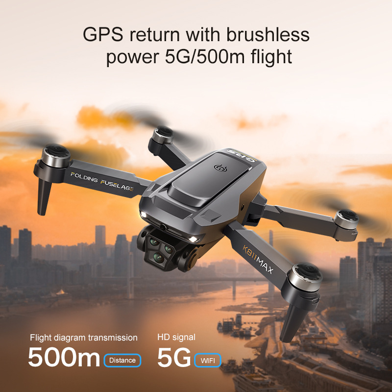K811Max Brushless Optical Flow Positioning with Obstacle Avoidance Gps Positioning Return Drone Aerial Camera Four-Axis Rc Plane