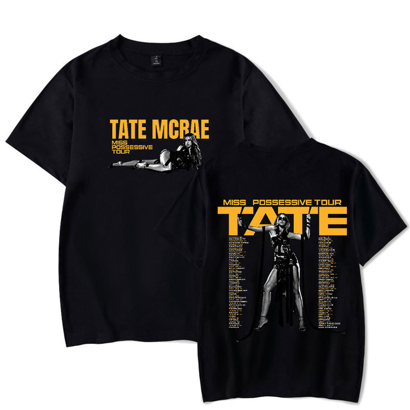 Tate Miss Tate Mcrae 2D Summer Harajuku Men's T-Shirt Short Sleeve Men's Streetwear Cross-Border T-Shirt