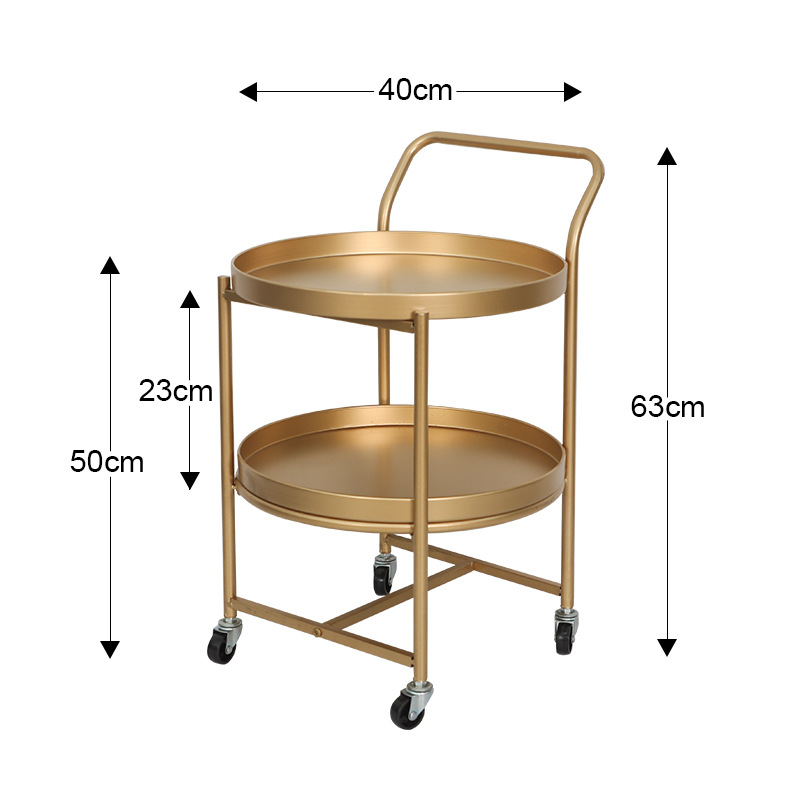 Mesa de centro pequeña móvil nórdica, carro, sofá, mesa lateral con ruedas, esquina de la sala de estar de lujo ligero, mesa de almacenamiento simple junto a la cama