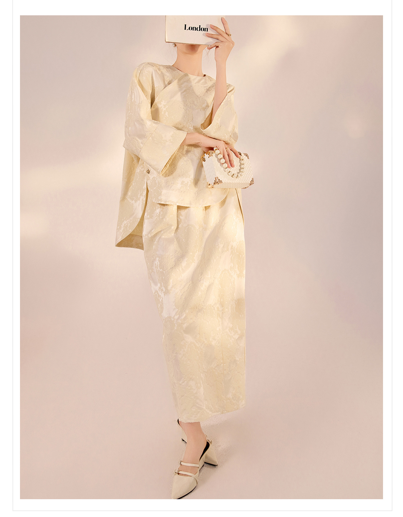 Bộ áo chân váy phong cách Trung Quốc mùa xuân hè chất liệu rayon rộng rãi — Áo, Váy nửa chi tiết 15
