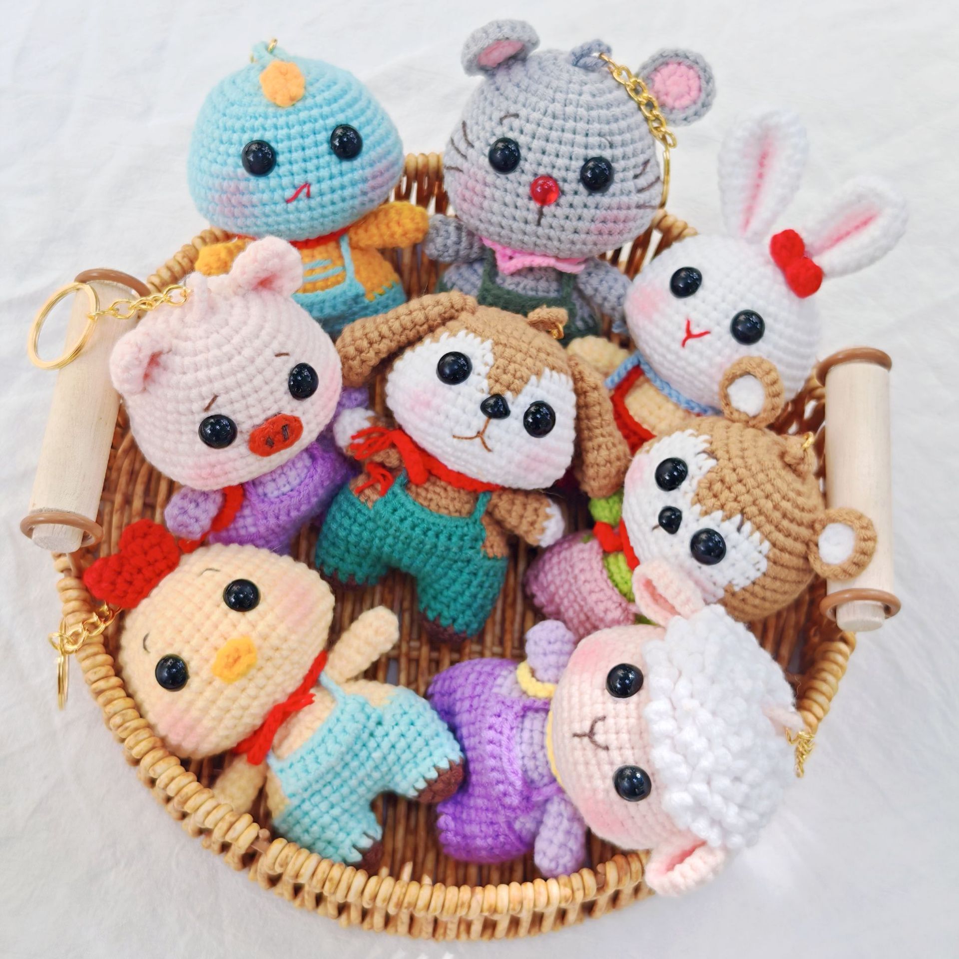 Colgante del zodiaco tejido a mano, muñeco de ganchillo hecho a mano, regalo lindo y personalizado, venta al por mayor y al por menor