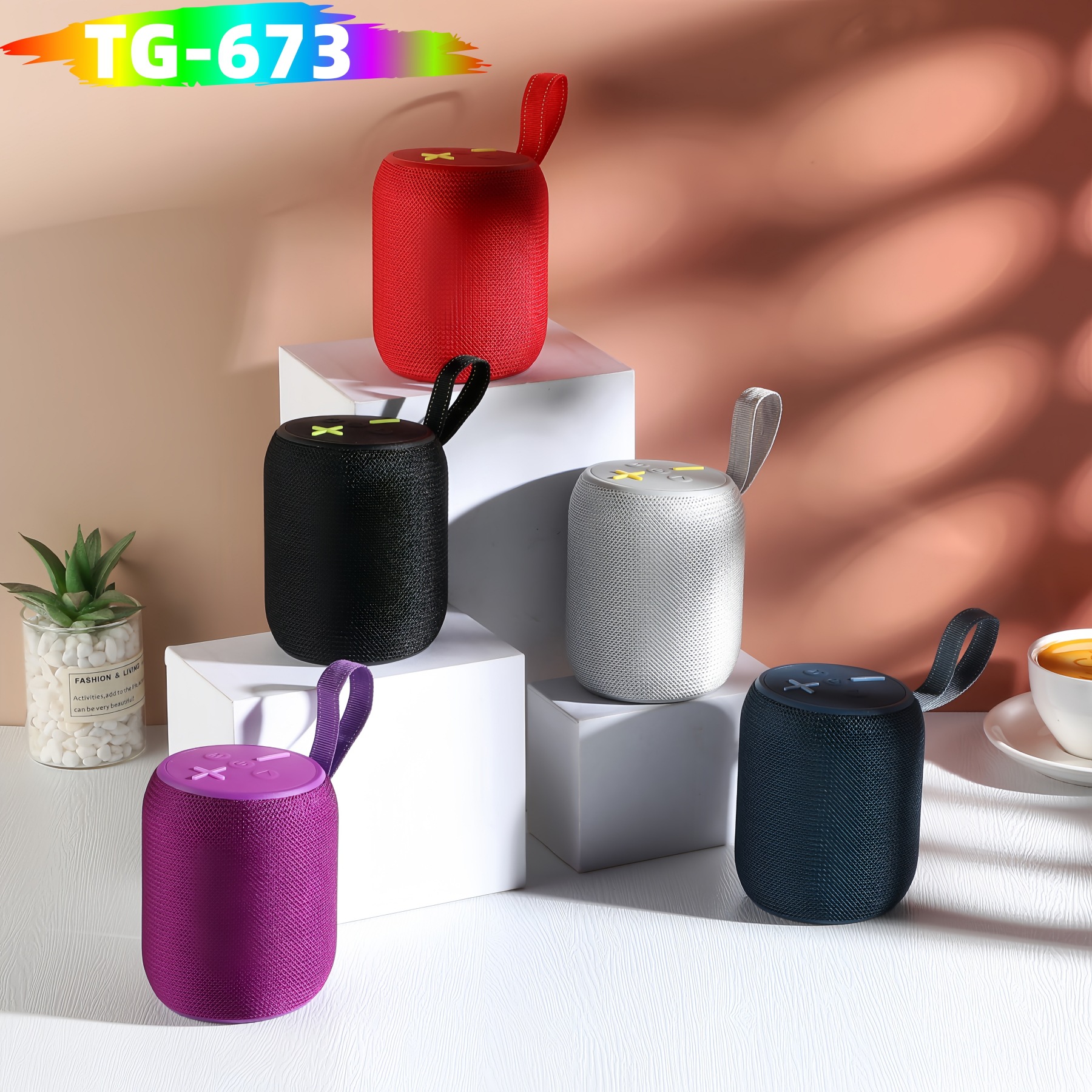 Transfronteriza explosión mini TG673 altavoz Bluetooth portátil recargable bajo portátil regalo de radio al aire libre sonido