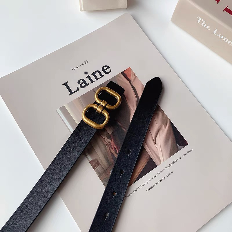 Cinturón de cuero genuino de alta gama para mujer, diseño único, nuevo estilo nicho 2025, cinturón de personalidad moderno y a la moda.