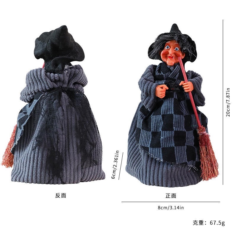 Comercio exterior Halloween Ghost Festival Bar Retro Decoración de brujas Escoba Decoración de casa embrujada Accesorios Decoración de ktv Spot