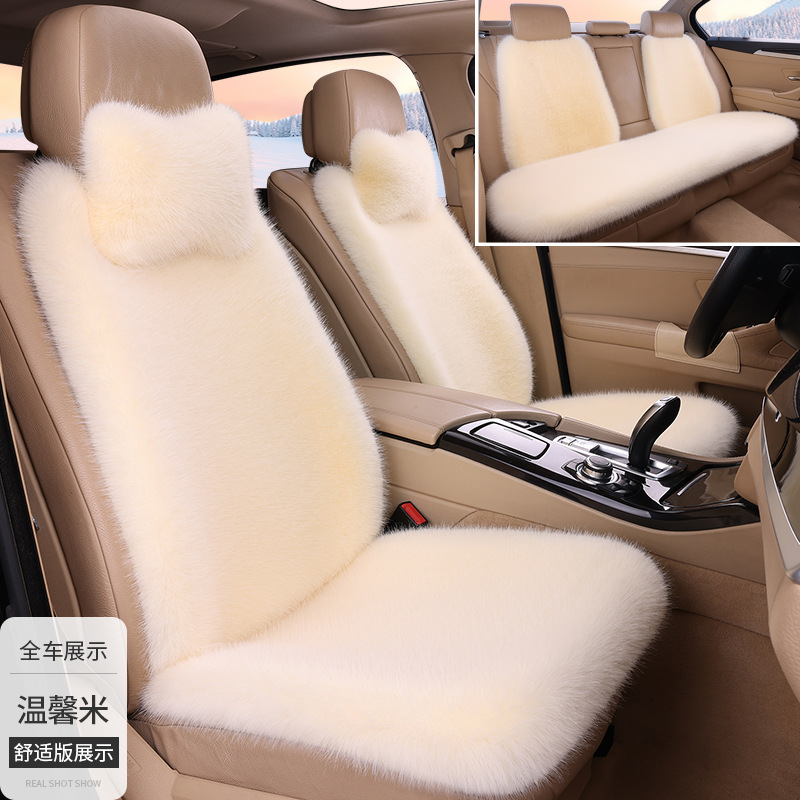 車のぬいぐるみ座布団は冬にキツネのぬいぐるみ座布団を厚くして保温する7セットの汎用車内シートカバー|undefined