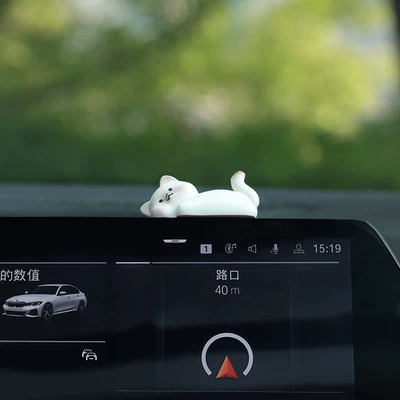 Screen Car Interior Decorations Car ornaments - sleeping-position-kitten-glue-included
