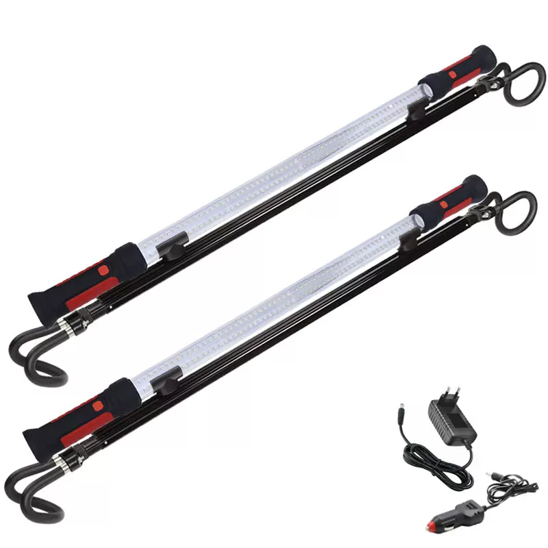 120SMD汽车维修照明工作灯带支架磁吸可充电应急LED强光检修灯