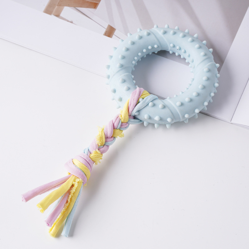 Ribete de tela con puntos azules, 43 g, 18 cm