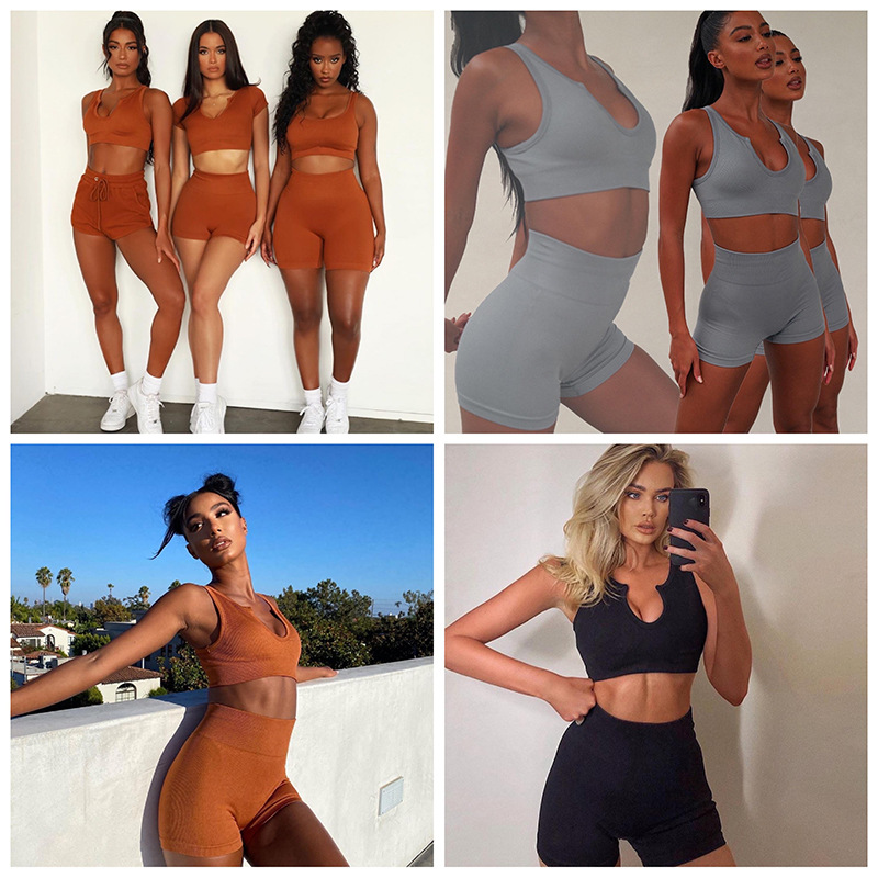 Europa y los Estados Unidos transfronterizos, pantalones cortos deportivos de cintura alta, pantalones de gimnasio apretados, pantalones de gimnasio de gimnasio de gimnasio para correr, yoga, mujeres