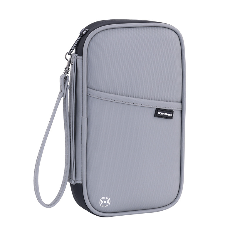 Nuevo producto antirrobo transfronterizo bolsa de tarjetas multifuncional bolsa de pasaporte bolsa de almacenamiento portátil de negocios bolsa de certificados impermeable bolsa de billetera