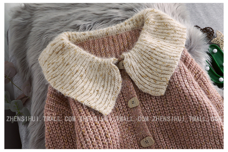 doll collar thick cardigan nihaostyles clothing wholesale NSSX89214