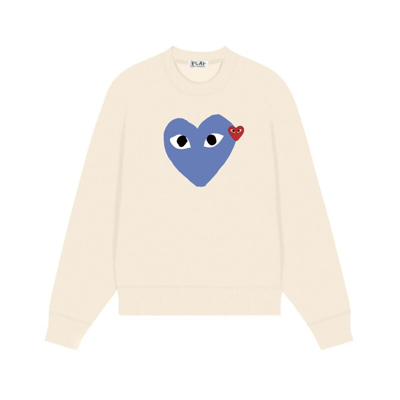 Comme des Garcons川久PLAY刺绣爱心秋冬季长袖圆领毛圈卫衣 男女|undefined