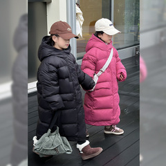 Children's 3-Proof Down Jacket 2023 Winter New Parent-Child Set Kids Warm 90% White Duck Down Filled Thick Long-Sleeve Coat