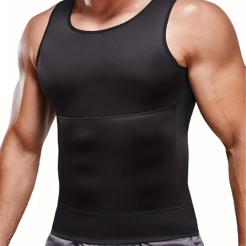 The Ultimate Body-Shaping Garment, a Cross-Border Hit on Amazon: Men's Sleeveless Tummy Control Undershirt, Men's Tummy Control and Chest Compression Vest