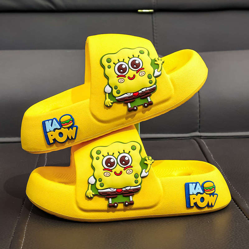 Spongebob Slippers for Girls, Boys' Summer Indoor Bath Sandals, Children's Outdoor Slippers with Patrick Star Design