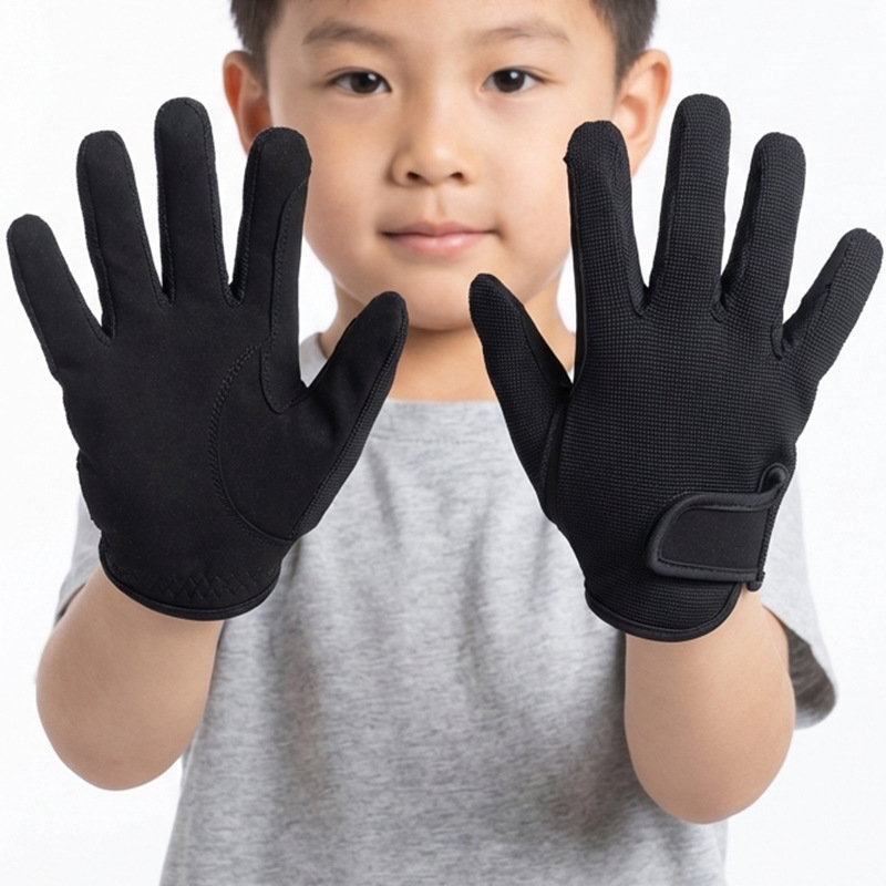 Children's Riding Gloves, Non-Slip, Wear-Resistant, Breathable, High-Elastic, Special for Equestrian Training, Kidsren's Equestrian Gloves, Knight's Gloves