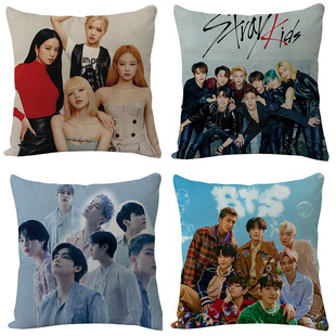 Wholesale Celebrity Photo Albums Wang Yibo,蔡徐坤, Wang Junkai, Xiao Zhan, and the Era Youth Group's Same Style Linen Pillowcases