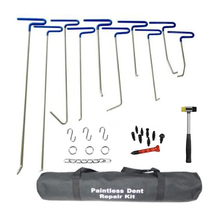Depresión del coche herramienta de reparación fuerte Dent traceless pintura libre hoja de metal CROWBAR Dent granizo pit gancho traje