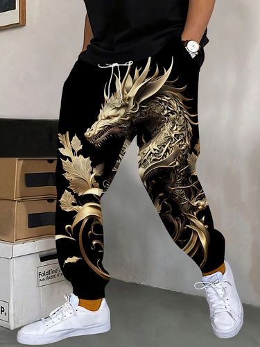 Cross-border European and American men's printed pants—casual, fashionable, comfortable, skin-friendly, minimalist, new street dance style sweatpants—versatile and subtly mature.