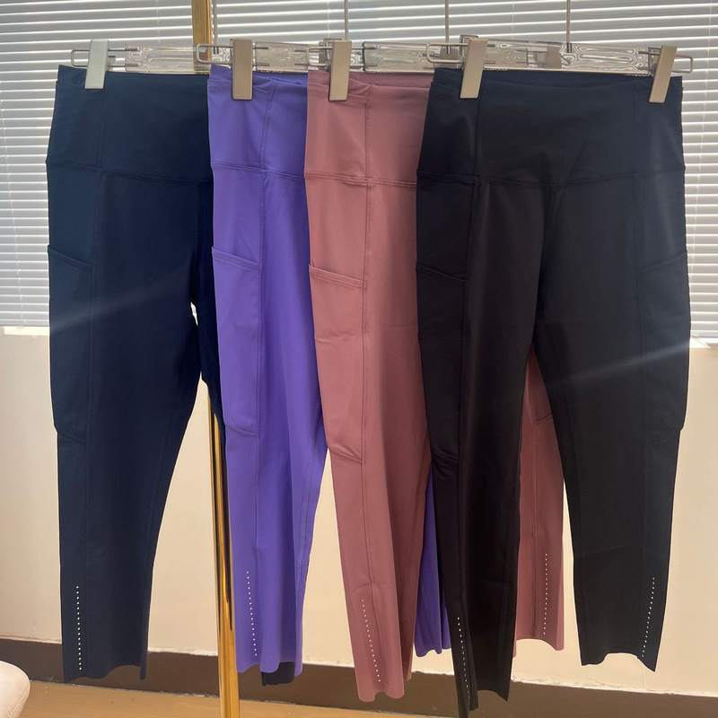 Lulu-Style Women's Cropped Yoga Pants Fastandfree Slim Fit High-Stretch Leggings High-Waisted