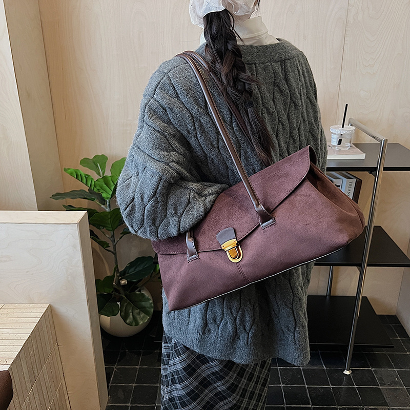 小众高级感通勤托特包包女2025秋季新款复古气质大容量单肩手提包|undefined