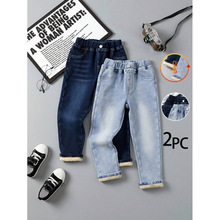 C 15094 Girls' Print Jeans Ůͯӡ��ţ�п羳����ͨ
