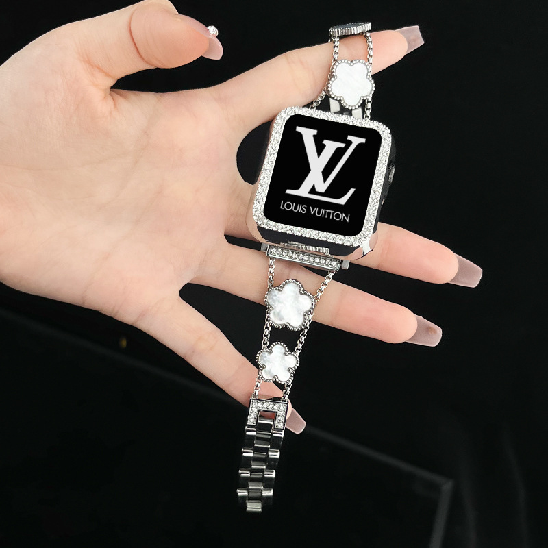 Suitable for Apple Watch Strap New Product S10 Wrist Strap Girls Metal Smart Strap Watch5 High-End Summer