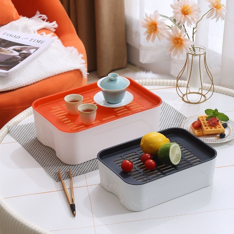 户外功夫茶盘轻奢简约便携式旅行车载阳台茶盘收纳盒工地办公茶盘