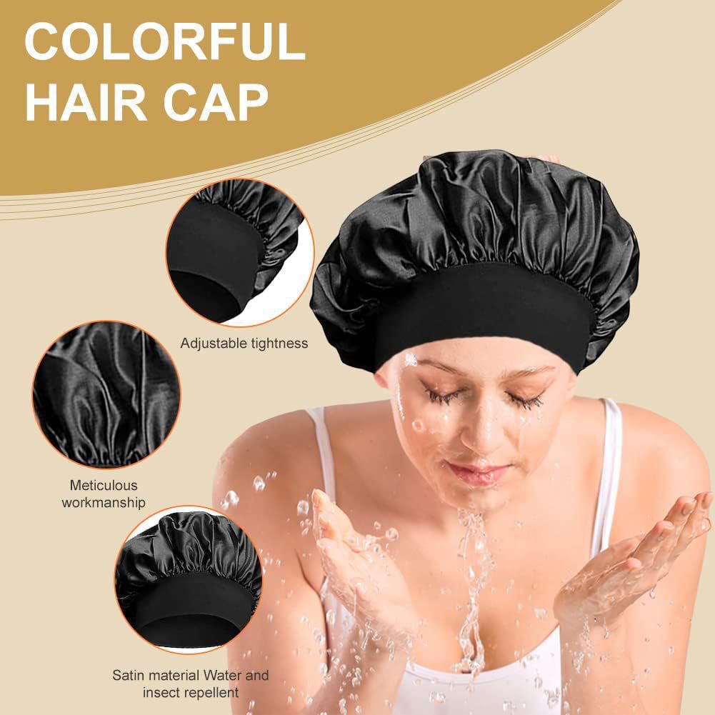 Amazon transfronterizo amplio borde alto elástico turbante sombrero de belleza sombrero de baño sombrero de cuidado del cabello sombrero de cuidado de la mujer sombrero de dormir al por mayor