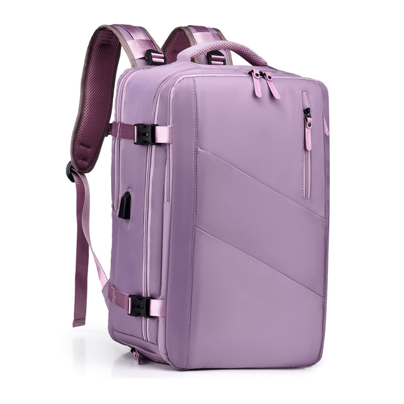 Mochila masculina expandible de gran capacidad, ideal para viajes o trabajo, diseño premium