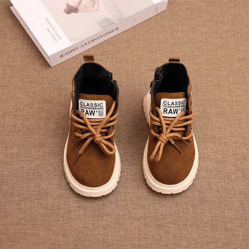 Children's work boots spring and autumn children's boots boys' versatile Martin boots girls' stylish comfortable casual short boots 