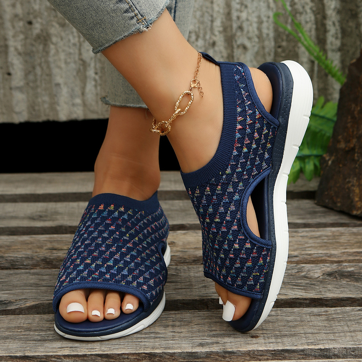 Women's Casual Multicolor Open Toe Ankle Strap Sandals display picture 4