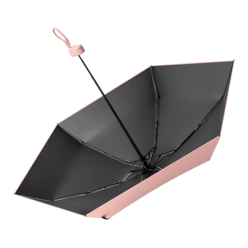 Mini protector solar 50 + cápsula anti-ultravioleta sol y lluvia doble uso paraguas plegables paraguas de alta calidad para mujeres sol plegable image 6