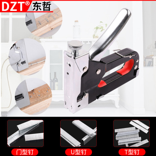 Factory direct sales manual three-in-one code nail gun nail grab nailer U-shaped T-type door type multi-functional nail gun