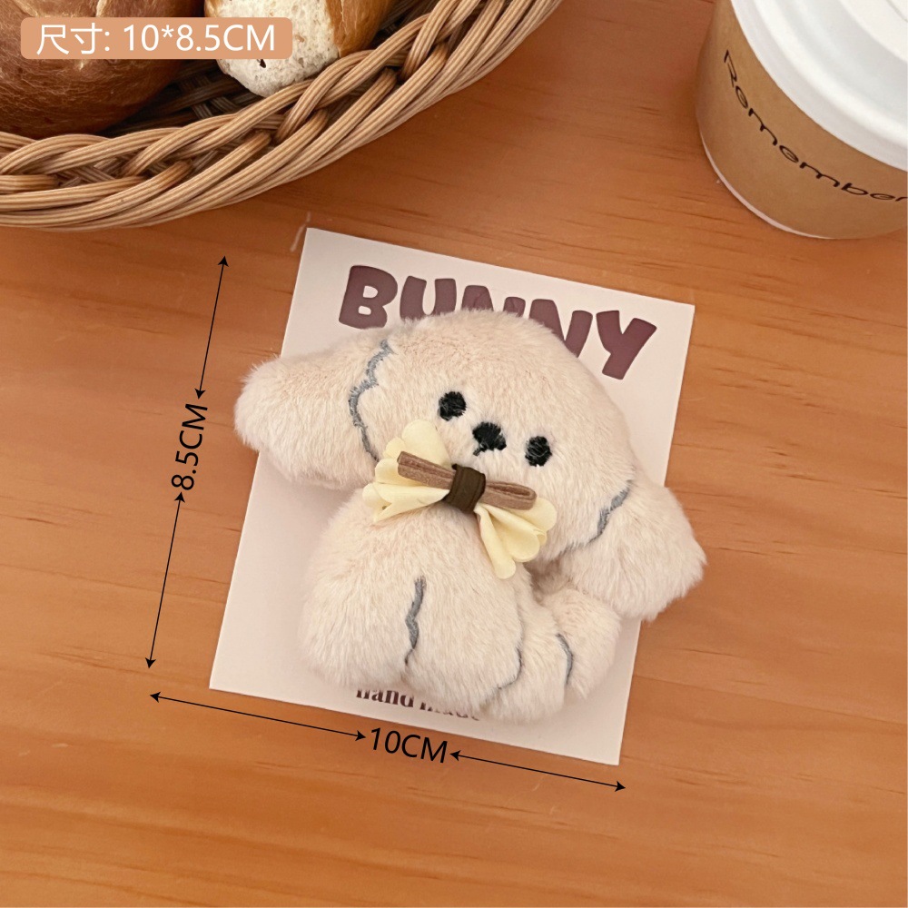 4 clip para el cabello de la muñeca del cachorro de lazo