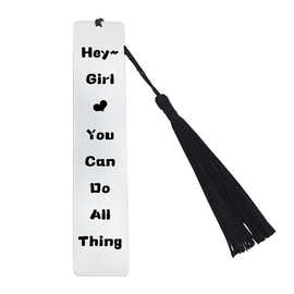 You Can Do All Thing亚马逊新款不锈钢刻字书 签励志挂件教师节