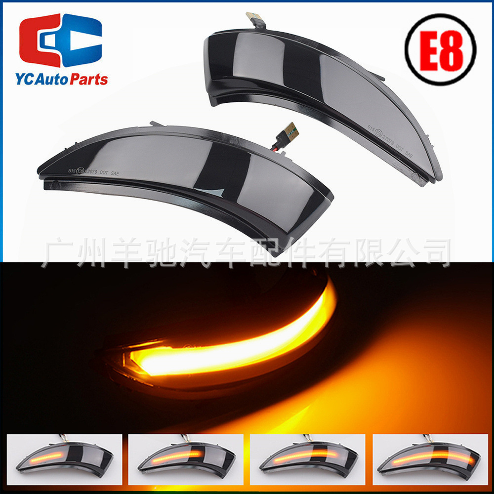 Aplicable a Renault Kaptur Captur Clio IV MK4 Zoe LED dinámico de corriente de agua espejo luz de dirección