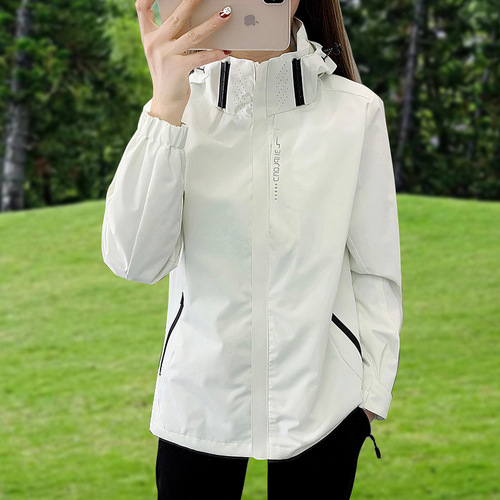 Sports Jacket Spring and Autumn Thin Jacket Outdoor Couple Windproof and Waterproof Jacket Windbreaker 6266 Single Clothes Customized