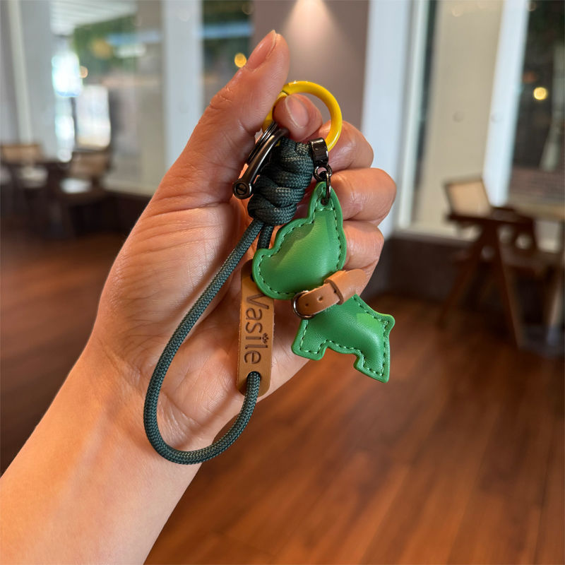 編まれたパラコードキーホルダーおしゃぶりストラップチェーンバッグペンダント高級レザーペンダント紛失防止ポータブルカーキーホルダー|undefined