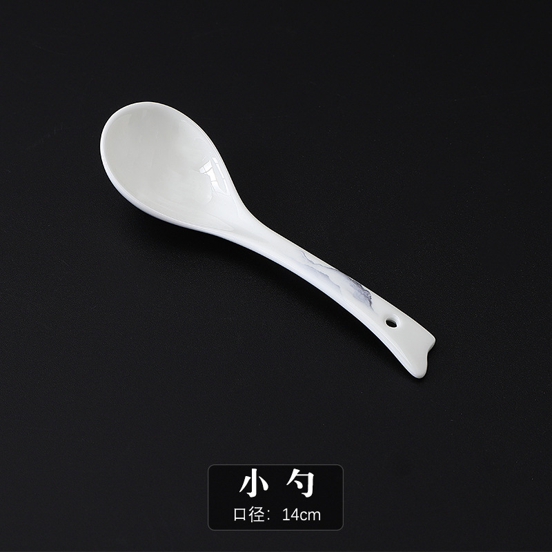 [고급 본차이나] 고대 동양의 매력을 담은 작은 스푼 5개 세트